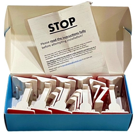 Child Baby Invisible Safety Latch Locks Cabinet Doors 20 PCs Benny Bradley's NEW - Picture 2 of 7